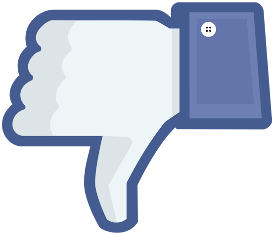 Facebook thumbs down